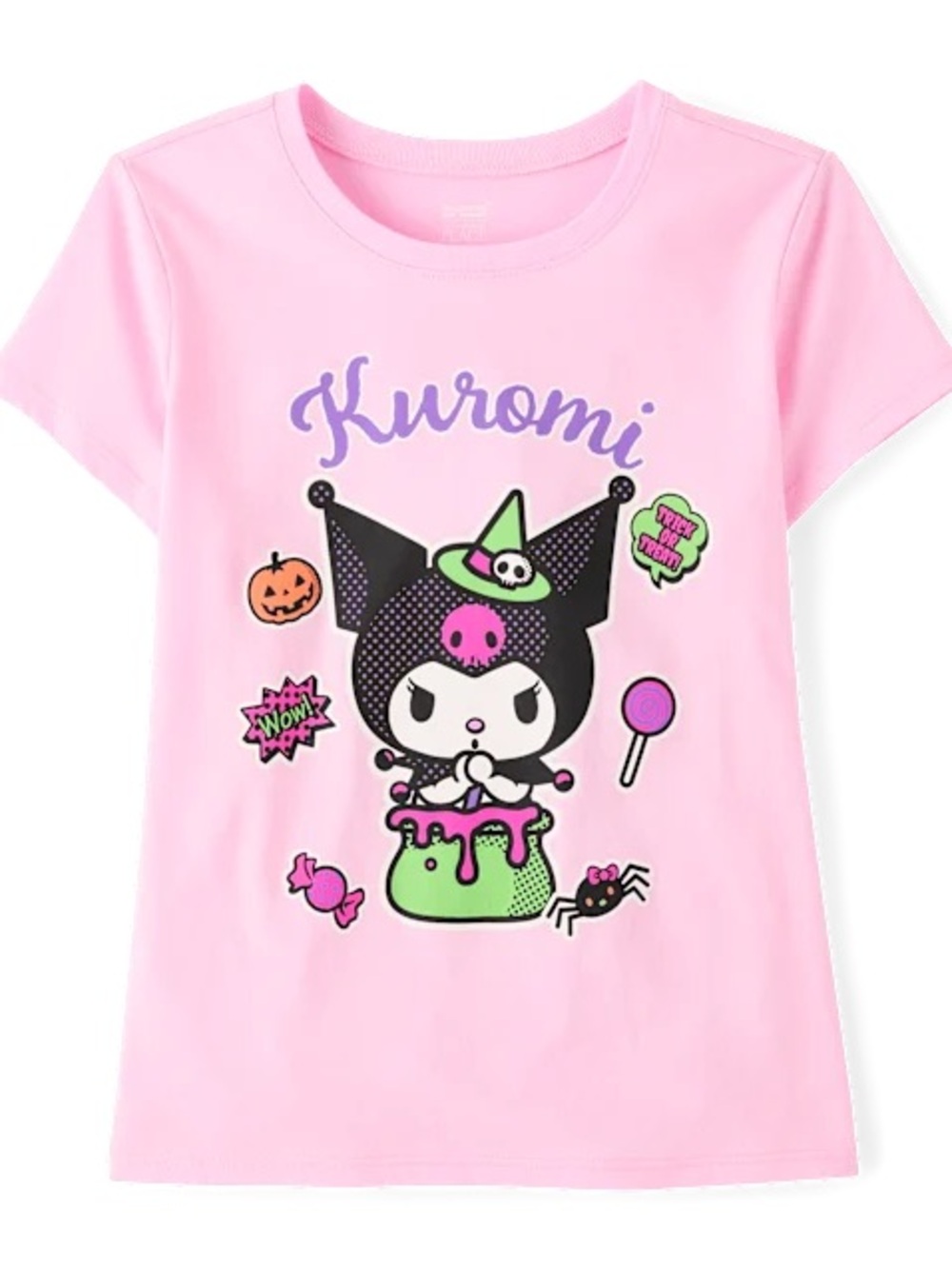 The Children Place Girls Kuromi™ Glow Halloween Graphic Tee - Pink In L (10/12)